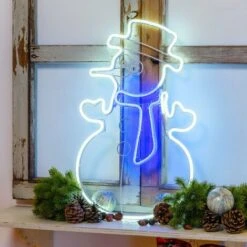 Figura Luminosa Pupazzo Di Neve Con Luce A Neon Bifacciale Decorazione Da 58 Cm -Vendite VIDAXL || LEDVANCE || STEINEL 25397444 3