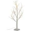 Albero Glitter Di 60 Cm In Plastica Bianco 11x11x60 36 Led Decorazione Natale