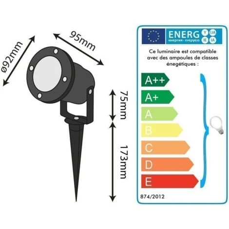 Set Di 10 Faretti Da Esterno Per Illuminazione Da Giardino A LED GU10 4 Set Di 10 Faretti Da Esterno Per Illuminazione Da Giardino A LED GU10 - immagine 4