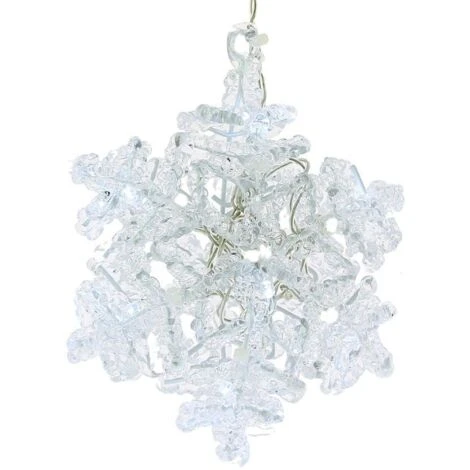 Fiocco Di Neve Con Batterie 14,50 Cm 1 Fiocco Di Neve Con Batterie 14,50 Cm