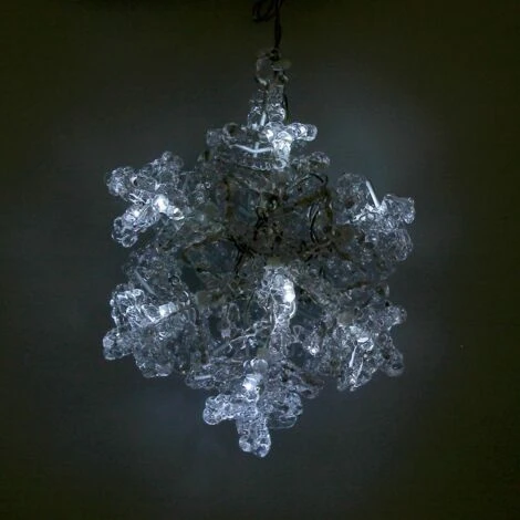 Fiocco Di Neve Con Batterie 14,50 Cm 2 Fiocco Di Neve Con Batterie 14,50 Cm - immagine 2