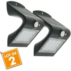 Set Di 2 Applique Solari Da Esterno 1,5W Bianco Naturale