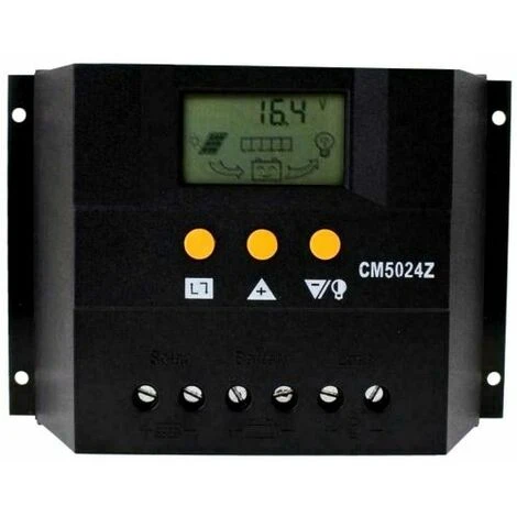 Regolatore Carica Solare Fotovoltaico 50A LCD 12V /24V X Pannello Solare CM5024Z 1 Regolatore Carica Solare Fotovoltaico 50A LCD 12V /24V X Pannello Solare CM5024Z