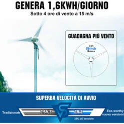 ECO-WORTHY Generatore Eolico Ibrido Da 400 W Che Carica Energia Eolica Con Controller Ibrido Home 7 ECO-WORTHY Generatore Eolico Ibrido Da 400 W Che Carica Energia Eolica Con Controller Ibrido Home -Vendite VIDAXL || LEDVANCE || STEINEL 27190329 3