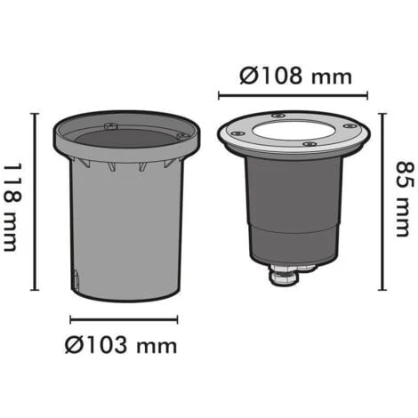 Faretto Da Incasso A Terra CANYON IP67 INOX 304 GU10 4 Faretto Da Incasso A Terra CANYON IP67 INOX 304 GU10 - immagine 4