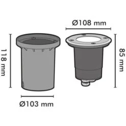 Faretto Da Incasso A Terra CANYON IP67 INOX 304 GU10 9 Faretto Da Incasso A Terra CANYON IP67 INOX 304 GU10 -Vendite VIDAXL || LEDVANCE || STEINEL 28168777 5