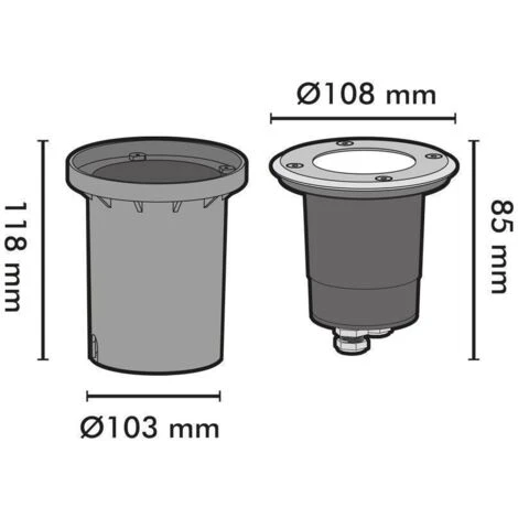 Faretto Da Incasso A Terra CANYON IP67 INOX 304 GU10 5 Faretto Da Incasso A Terra CANYON IP67 INOX 304 GU10 - immagine 5