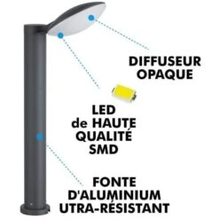 Paletto LED Da Esterno LUNA 8W Eq 90W IP44 Température De Couleur: Bianco Neutro 4000K -Vendite VIDAXL || LEDVANCE || STEINEL 28168801 3