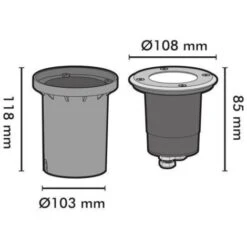 Set Di 10 Downlight INOX 304 GU10 IP67 -Vendite VIDAXL || LEDVANCE || STEINEL 28222181 4
