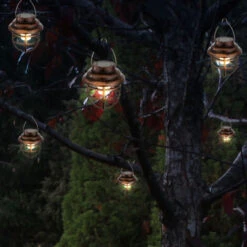 Set Di 6 Lanterne Solari A LED Lampade A Griglia Decorazione Da Giardino Illuminazione Per Esterni Lampade Da Balcone Ruggine -Vendite VIDAXL || LEDVANCE || STEINEL 28659356 4