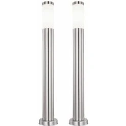 Set Di 2 Luci Da Esterno In Acciaio Inox Per Percorso Da Giardino Illuminazione Per Esterni Faretti Per Colonne Da Cortile Lampade