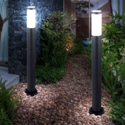 2x Luci Per Stand Da Esterno Percorso Da Giardino Percorso Base In Acciaio Inossidabile ANTRACITE -Vendite VIDAXL || LEDVANCE || STEINEL 28660511 3