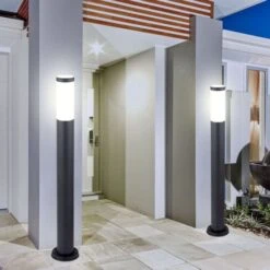 2x Luci Per Stand Da Esterno Percorso Da Giardino Percorso Base In Acciaio Inossidabile ANTRACITE -Vendite VIDAXL || LEDVANCE || STEINEL 28660511 4