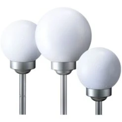 Set Di 3 Sfere Di Luce Solare A LED Plug-in Luci Lampada Da Giardino Luce Solare 15 E 20 Cm Di Diametro