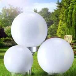 Set Di 3 Sfere Di Luce Solare A LED Plug-in Luci Lampada Da Giardino Luce Solare 15 E 20 Cm Di Diametro -Vendite VIDAXL || LEDVANCE || STEINEL 28660659 4