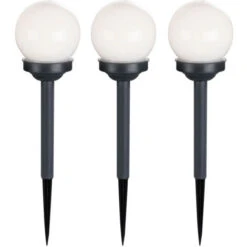 Set Di 3 Lampade Solari A LED Per Esterni Sphere Design Earth Spit Lights Plug Garden Path Lighting