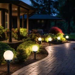 Set Di 3 Lampade Solari A LED Per Esterni Sphere Design Earth Spit Lights Plug Garden Path Lighting -Vendite VIDAXL || LEDVANCE || STEINEL 28661608 5
