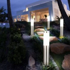 Set Di 4 Lampade Da Esterno In ACCIAIO INOSSIDABILE Da Esterno Lampada Da Giardino Percorso Cortile Portico Illuminazione -Vendite VIDAXL || LEDVANCE || STEINEL 28662711 3