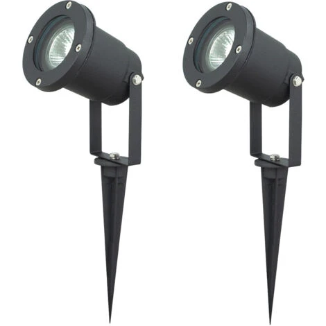 Set Di 2 Luci Di Design Da Esterno Plug-in Picchetto Da Terra Illuminazione Ingresso Cortile IP44 1-ala 1 Set Di 2 Luci Di Design Da Esterno Plug-in Picchetto Da Terra Illuminazione Ingresso Cortile IP44 1-ala