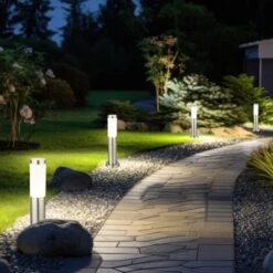 Set Di 6 Lampade Da Terra Per Esterni A LED Illuminazione Del Vialetto Del Cortile In Acciaio Inossidabile Luci Del Percorso Del Giardino Argento 8 Set Di 6 Lampade Da Terra Per Esterni A LED Illuminazione Del Vialetto Del Cortile In Acciaio Inossidabile Luci Del Percorso Del Giardino Argento -Vendite VIDAXL || LEDVANCE || STEINEL 28663225 4