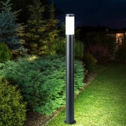 Lampada Da Terra Per Esterni ANTRACITE Illuminazione Del Percorso Del Giardino Lampada Da Terrazza In Un Set Di Lampadine A LED