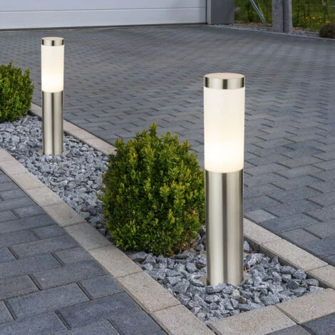 Set Di 2 Lampade Da Terra Per Esterni IP44 Illuminazione Da Giardino Moderna In Acciaio Inossidabile 3 Set Di 2 Lampade Da Terra Per Esterni IP44 Illuminazione Da Giardino Moderna In Acciaio Inossidabile - immagine 3