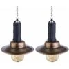 Set Di 2 Lampade A Sospensione A LED A Soffitto A Soffitto, In Stile Rustico, Con Terrazze, Giardino, Lampade A Sospensione Per Esterni