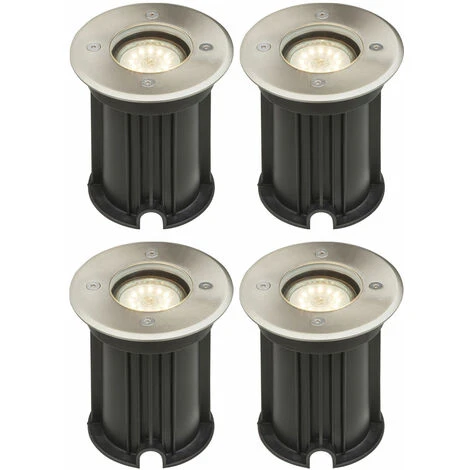 Set Di 4 Faretti Da Incasso Luci A Pavimento Illuminazione A Pavimento In Acciaio Inox Garage Carrabile Lampade Da Esterno Percorribili 2 Set Di 4 Faretti Da Incasso Luci A Pavimento Illuminazione A Pavimento In Acciaio Inox Garage Carrabile Lampade Da Esterno Percorribili - immagine 2