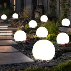 Set Di 9 Lampade A Sfera Solari A LED Per Illuminazione Di Percorsi Da Giardino Per Esterni Con Picchetti Per Terrazze -Vendite VIDAXL || LEDVANCE || STEINEL 28665613 4