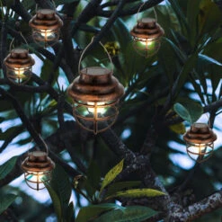 Set Di 4 Lanterne A LED A Sospensione Solare Design A Griglia Illuminazione Esterna Giardino Lampade A Sospensione Terrazza -Vendite VIDAXL || LEDVANCE || STEINEL 28665928 3