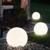 Set Di 3 Lampade A Sfera Solari A LED Per Patio, Faretto Da Giardino, Illuminazione Per Esterni, Picchetti