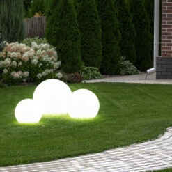 3x Lampada A Sfera Plug-in Lampada Da Giardino Lampada Solare Per Esterni, Lampada Solare Plug-in, Interruttore On/off Picchetto, DMxH 20x62cm, Balcone Da Giardino -Vendite VIDAXL || LEDVANCE || STEINEL 28667312 5