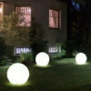 Set Di 3 Lampade Da Esterno Plug-in LED A Sfera Solare Lampada Da Giardino Lampada Da Esterno Bianca A Sfera, Diametro X Altezza 25 X 65 Cm, Aiuola Da Giardino Prato Prato