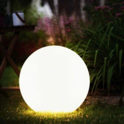 Set Di 3 Lampade Da Esterno Plug-in LED A Sfera Solare Lampada Da Giardino Lampada Da Esterno Bianca A Sfera, Diametro X Altezza 25 X 65 Cm, Aiuola Da Giardino Prato Prato -Vendite VIDAXL || LEDVANCE || STEINEL 28667541 5