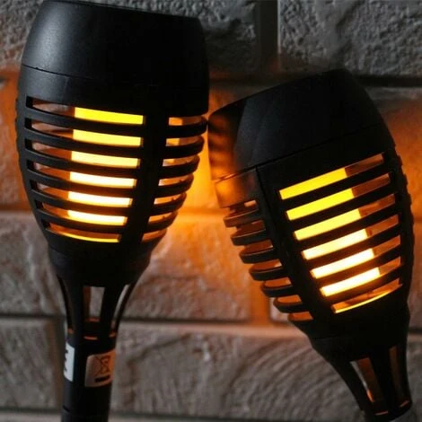 Grundig 2 Lampade Giardino Effetto Fuoco 48cm Ricarica Solare Fiaccola Torcia Luce LED 2 Grundig 2 Lampade Giardino Effetto Fuoco 48cm Ricarica Solare Fiaccola Torcia Luce LED - immagine 2