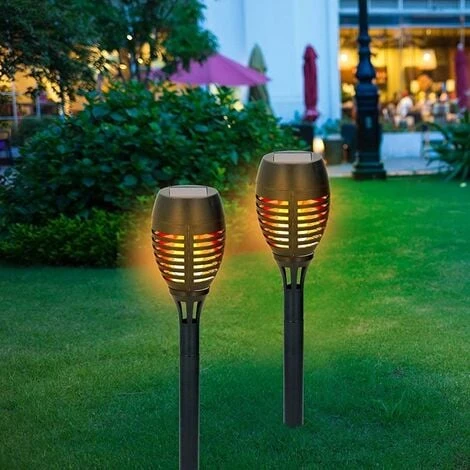 Grundig 2 Lampade Giardino Effetto Fuoco 48cm Ricarica Solare Fiaccola Torcia Luce LED 4 Grundig 2 Lampade Giardino Effetto Fuoco 48cm Ricarica Solare Fiaccola Torcia Luce LED - immagine 4