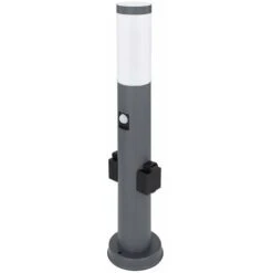 Lampada Da Terra Illuminazione Da Giardino Rilevatore Di Movimento Prese Esterne Lampada Base In Acciaio Inox ANTHARAZIT Globo 3158AKS