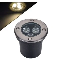 Segnapasso Luce Da Giardino A Led Calpestabile Ad Incasso A Terra Da 3w Luce Calda 3000K