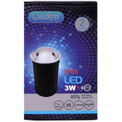 Segnapasso Led Radente 3w Con Biemissione Di Luce Tondo Luce Calda 3000K 4 Segnapasso Led Radente 3w Con Biemissione Di Luce Tondo Luce Calda 3000K - immagine 4