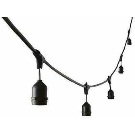 CATENA CORDONIERA LUMINOSA PER ESTERNO 10 METRI 10 LAMPADINE E27 CATENARIA 2 CATENA CORDONIERA LUMINOSA PER ESTERNO 10 METRI 10 LAMPADINE E27 CATENARIA - immagine 2