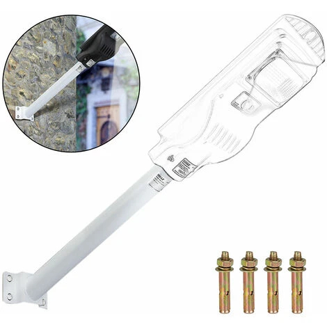 Staffa Palo Per Lampione Solare Stradale Supporto In Metallo Parete Muro 50cm 1 Staffa Palo Per Lampione Solare Stradale Supporto In Metallo Parete Muro 50cm