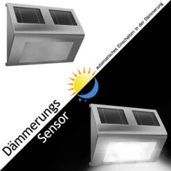 Set Di 4 Lampade Da Parete LED A Energia Solare Con Sensore Crepuscolare Da Giardino Esterno -Vendite VIDAXL || LEDVANCE || STEINEL 30651085 5