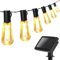 Catena Luminosa A Led Decorativa A Energia Solare 3,8 Metri 10 Lampadine Trasparenti Bianco Caldo Aigostar -Vendite VIDAXL || LEDVANCE || STEINEL 31021783 3