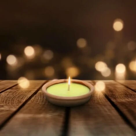 20X Fiaccola Candela Aroma Citronella Cocci In Terracotta 11cm Antizanzare 3 20X Fiaccola Candela Aroma Citronella Cocci In Terracotta 11cm Antizanzare - immagine 3