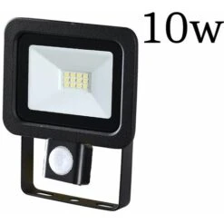 Faretto Led Esterno 10w Luce Fredda Sensore Movimento Crepuscolare Regolabile