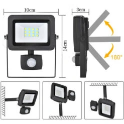 Faretto Led Esterno 10w Luce Fredda Sensore Movimento Crepuscolare Regolabile -Vendite VIDAXL || LEDVANCE || STEINEL 32038744 3