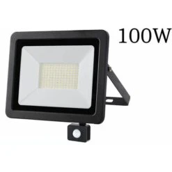 Faro Led Esterno 100w Luce Fredda Sensore Di Movimento Crepuscolare Regolabile