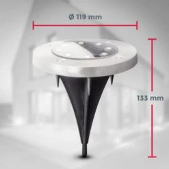 B.K.Licht Set Di 8 Luci Esterne LED Solari I Ø119 Mm I IP65 Impermeabile I Accensione E Spegnimento Automatico I Luce Da Giardino LED I Luce Da Terra I Luce Solare -Vendite VIDAXL || LEDVANCE || STEINEL 32712005 5