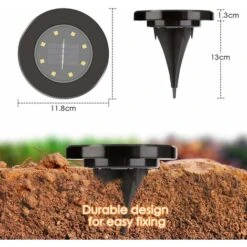 Luce Solare Per Esterni 8 LED, Confezione Da 4, Illuminazione Solare Per Esterni, Impermeabile IP65, Luce Decorativa Per Prato, Sensore Di Movimento Spot Solare Per Giardino, Cortile, Esterno, Corrido 7 Luce Solare Per Esterni 8 LED, Confezione Da 4, Illuminazione Solare Per Esterni, Impermeabile IP65, Luce Decorativa Per Prato, Sensore Di Movimento Spot Solare Per Giardino, Cortile, Esterno, Corrido -Vendite VIDAXL || LEDVANCE || STEINEL 32755379 3