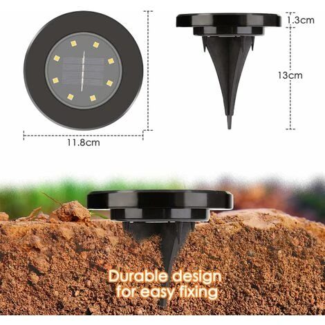 Luce Solare Per Esterni 8 LED, Confezione Da 4, Illuminazione Solare Per Esterni, Impermeabile IP65, Luce Decorativa Per Prato, Sensore Di Movimento Spot Solare Per Giardino, Cortile, Esterno, Corrido 3 Luce Solare Per Esterni 8 LED, Confezione Da 4, Illuminazione Solare Per Esterni, Impermeabile IP65, Luce Decorativa Per Prato, Sensore Di Movimento Spot Solare Per Giardino, Cortile, Esterno, Corrido - immagine 3